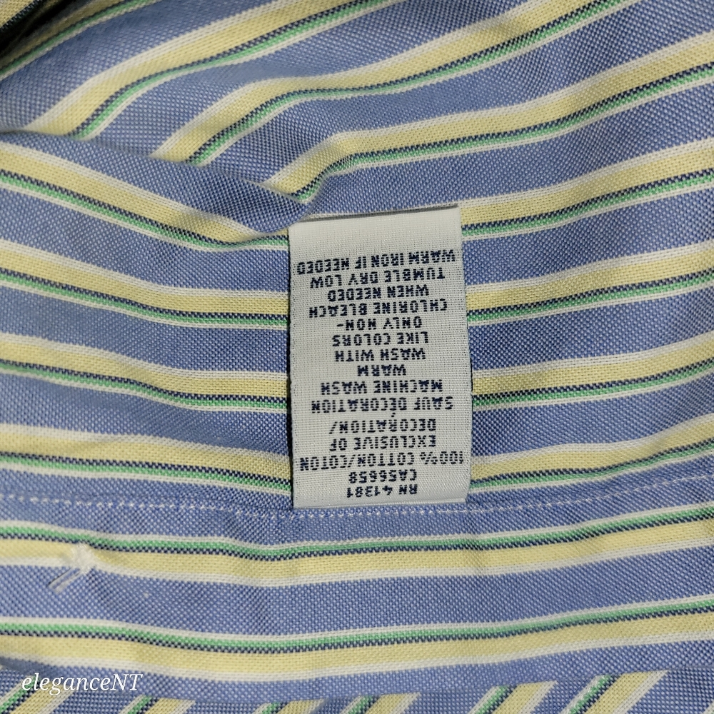 Ralph Lauren Men's Blue Striped Button Down Shirt  Sz: 15/38 - Picture 2 of 9